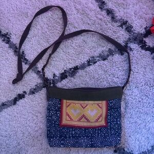 Lumily Blue and Yellow Crossbody Bag